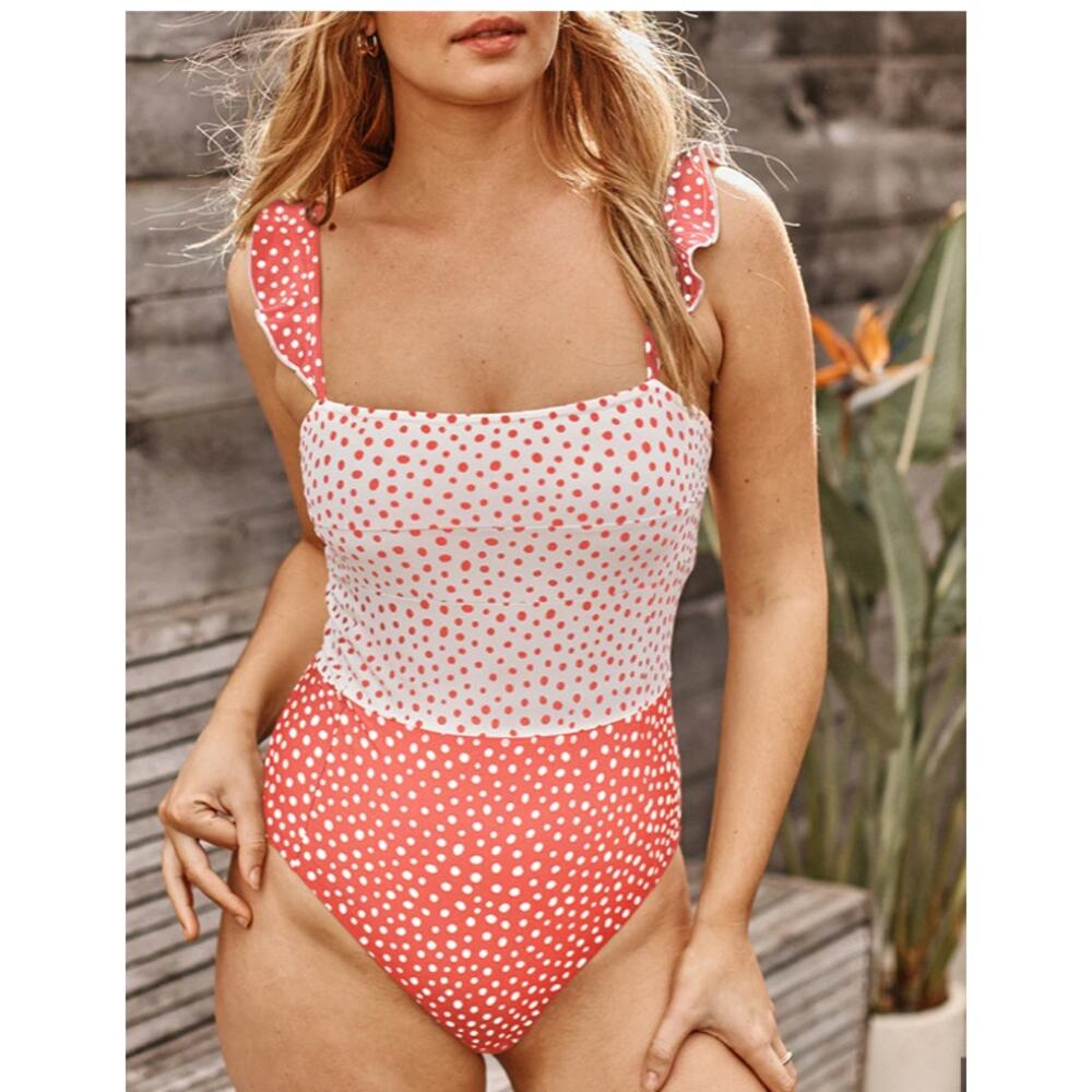 Summersalt Ruffle Oasis One-Piece Swimsuit . Size 8